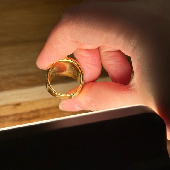 Gold Wide Band Ring - Picture 5 of 5